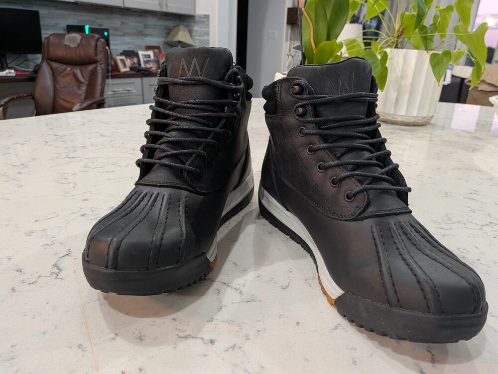 Huckberry All-Weather Waterproof Duckboot 12 Black Leather & Rubber (1123)